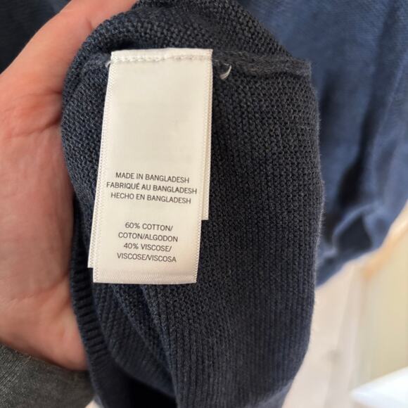 Kenneth Cole NWT Men's Heathered Navy Pullover Crew Neck Sweater Size XXL - Picture 7 of 8